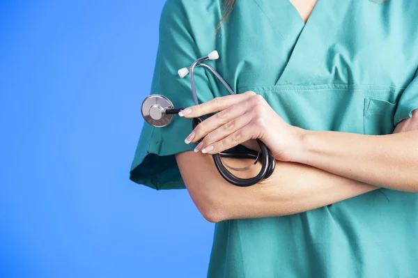 Kobieta lekarz i stetoskop — Zdjęcie stockowe