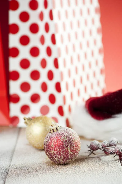 KERSTMUTS en decoraties — Stockfoto