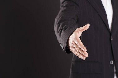 İşadamı açık el