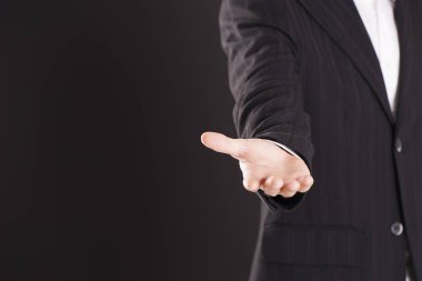 İşadamı açık el