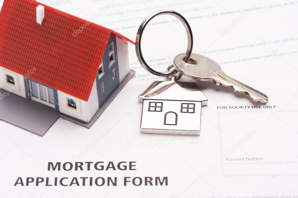 House key on mortgage application