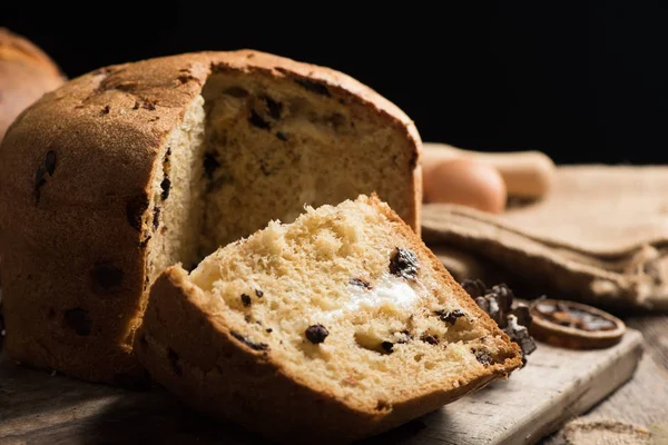 Panettone. Torta natalizia italiana — Foto Stock