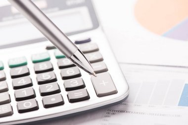 Mali tablolar. İş grafiği. Kalem üzerinde odaklanmak.