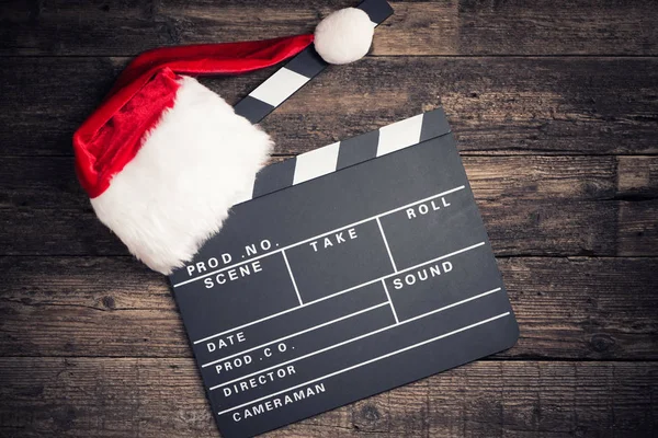 Christmas hat with film board cutout — Stock Photo, Image