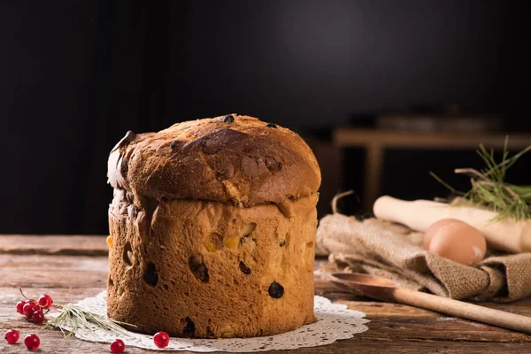 Panettone. Italienska julkaka — Stockfoto