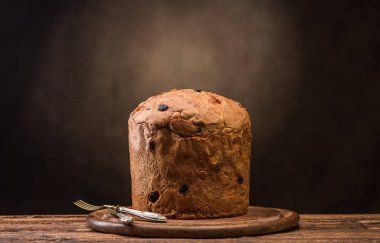 Noel için ev yapımı Panettone.