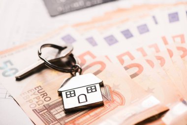 Evin anahtarı euro banknot üzerinde