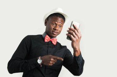 cep telefonu ile Afrika delikanlı