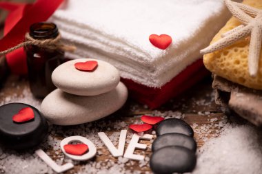 Sevgililer günü. Sağlık dekorasyon ahşap tablo 