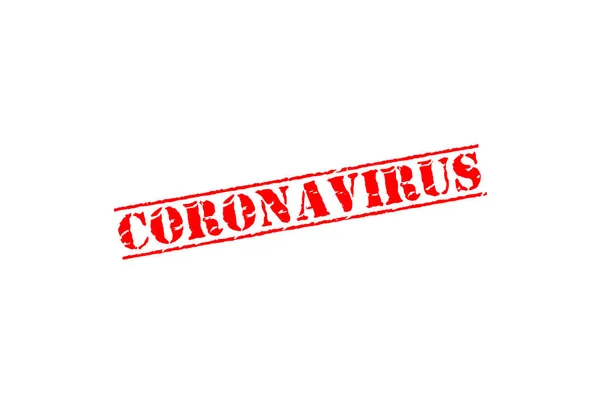 Timbre d'avertissement de coronavirus isolé sur fond blanc — Photo