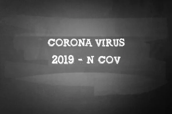 Coronavirus Craie Sur Tableau Noir Des Virus Des Épidémies Concept — Photo