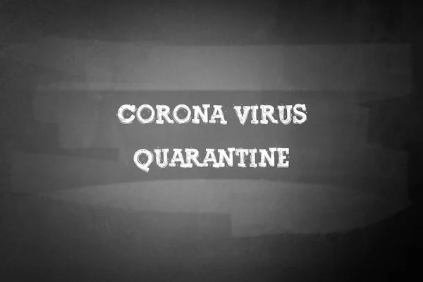 Coronavirus Chalk Dark Blackboard Viruses Epidemics Quarantine Concept — Stock Photo, Image