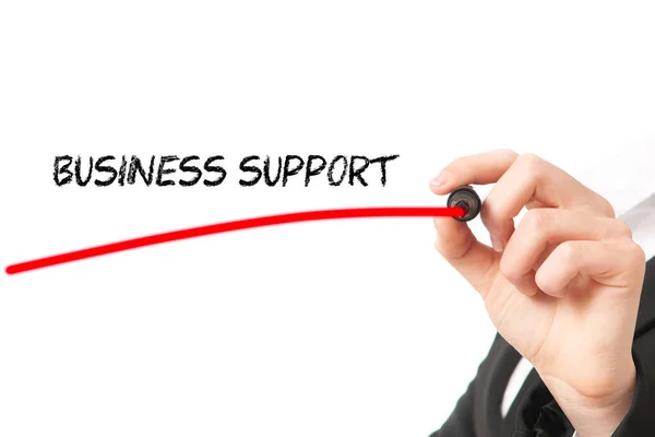 Hand Pen Writing Business Support White — Stock Photo, Image