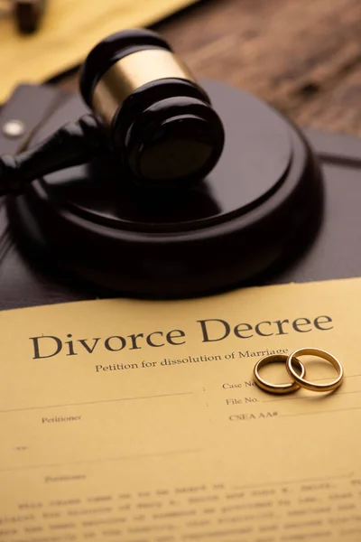 Decreto Divorcio Martillo Madera Cerca —  Fotos de Stock