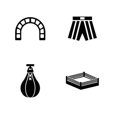 Boks ringi. Basit ilgili vektör simgeler