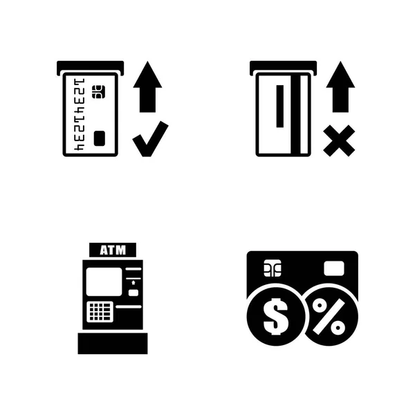 Geldautomaten. einfache verwandte Vektorsymbole — Stockvektor