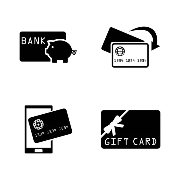 Kreditkarte. einfache verwandte Vektorsymbole — Stockvektor