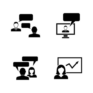 Danışmanlık. Basit ilgili vektör simgeler