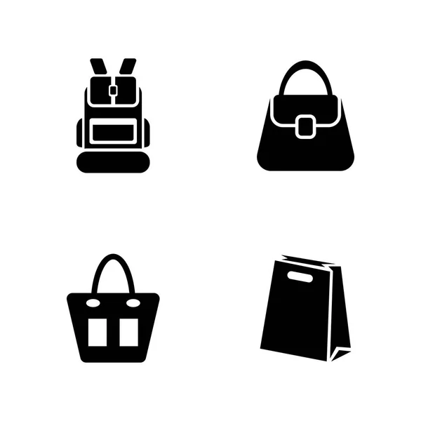 Bags. Simple Related Vector Icons — Stock Vector