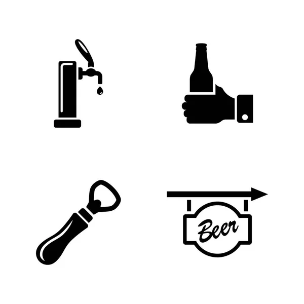 Bier ale. Eenvoudige verwante Vector Icons — Stockvector