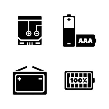 Güç kaynakları. Basit ilgili vektör simgeler