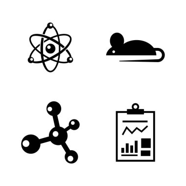 Deneme. Basit ilgili vektör simgeler