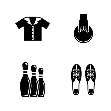 Bovling. Basit ilgili vektör simgeler