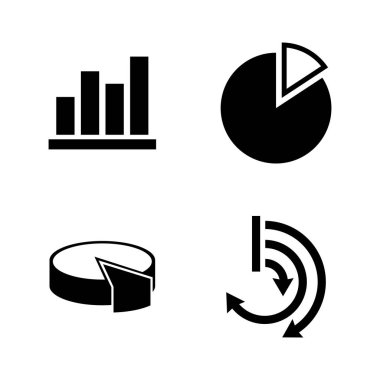 Diyagram grafikleri. Basit ilgili vektör simgeler