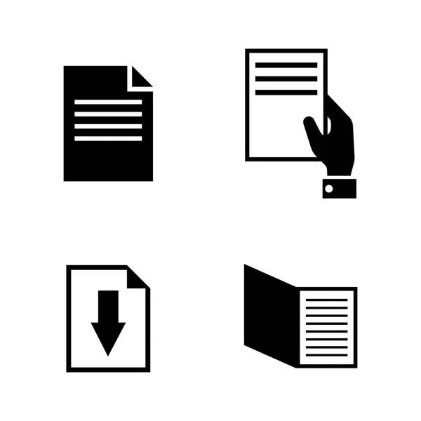 Documents. Simple Related Vector Icons — Stock Vector