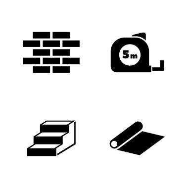 Çalışıyor binanın. Basit ilgili vektör simgeler