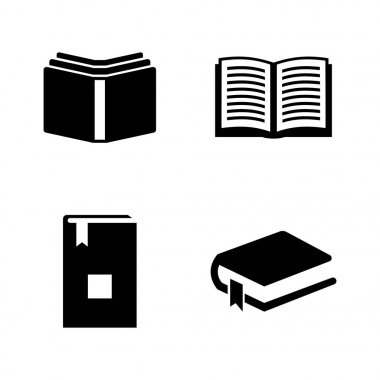 Kitap. Basit ilgili vektör simgeler