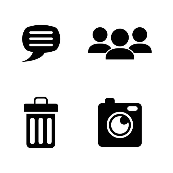 Chat. Eenvoudige verwante Vector Icons — Stockvector