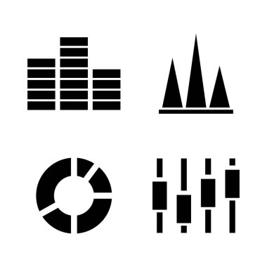 Diyagram grafiği. Basit ilgili vektör simgeler