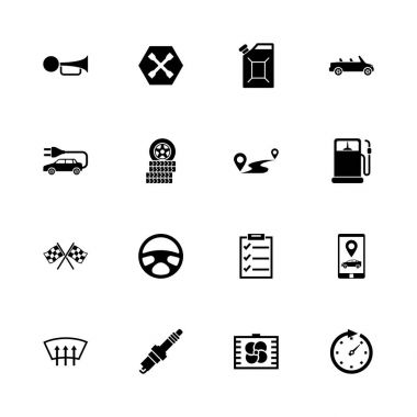 Otomobil - düz vektör simgeler