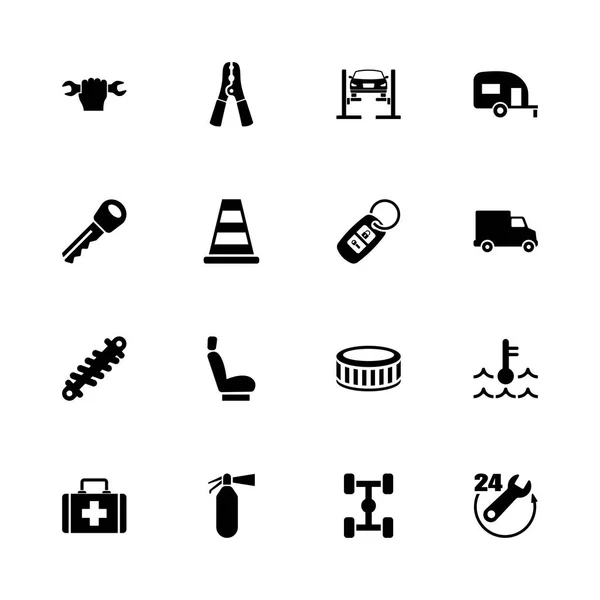 Auto reparatie - platte Vector Icons — Stockvector