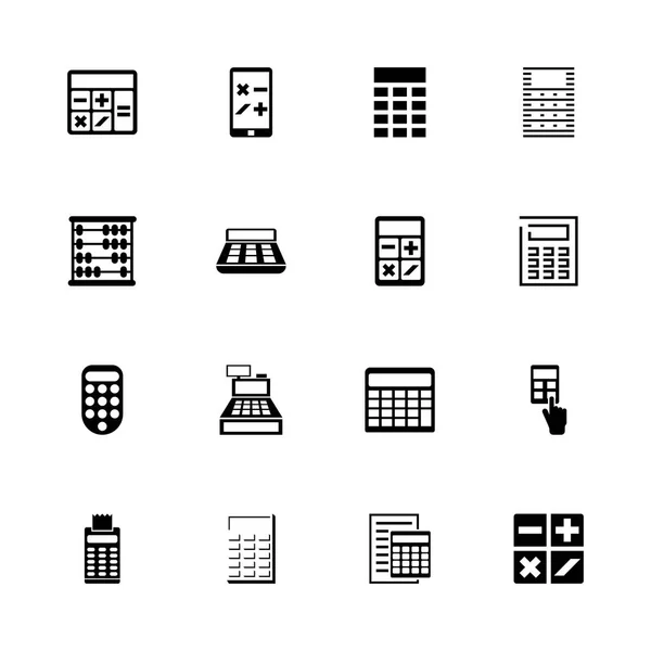 Calcul - Icônes vectorielles plates — Image vectorielle