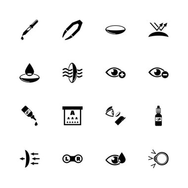 Göz merceğinin - düz vektör simgeler