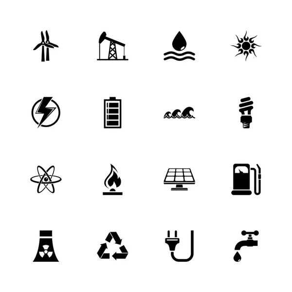 Enerji - düz vektör simgeler