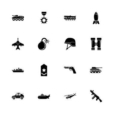 Military - Flat Vector Icons clipart