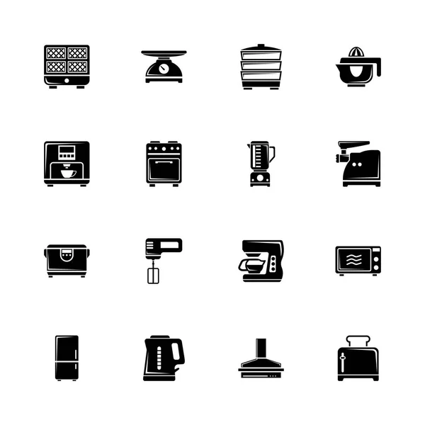 Keuken - platte Vector Icons — Stockvector