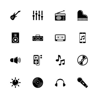 Müzik - düz vektör simgeler
