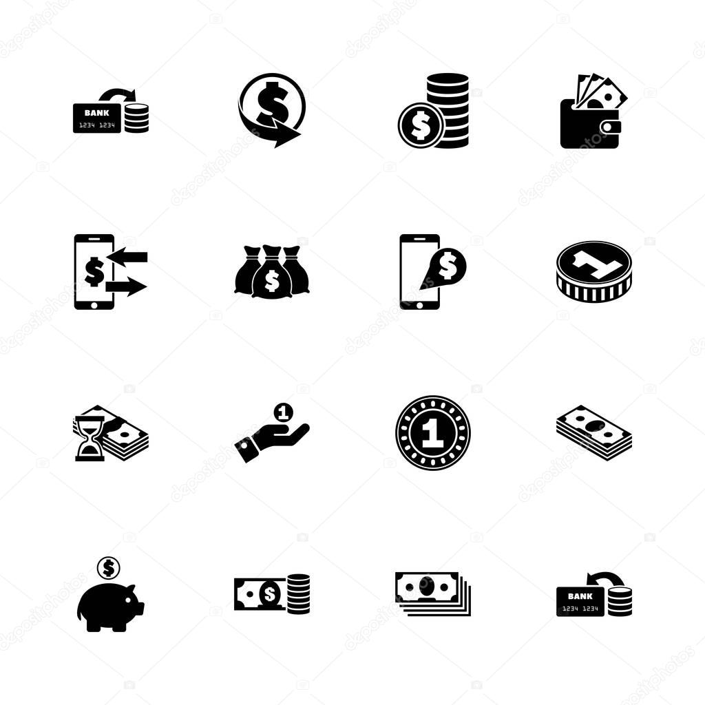 Currency - Flat Vector Icons