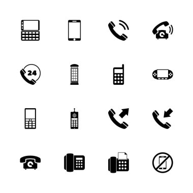 Telefonları - düz vektör simgeler