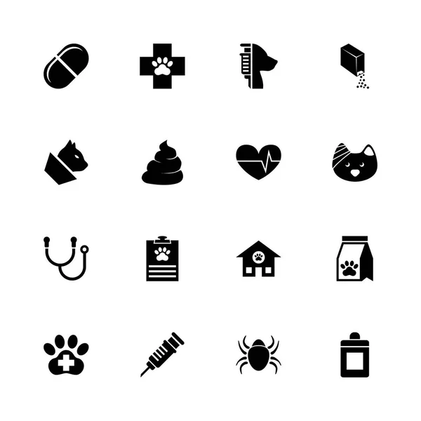 Huisdier Vet - platte Vector Icons — Stockvector