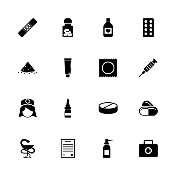 Apotheek - platte Vector Icons — Stockvector