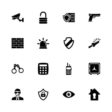 Güvenlik - düz vektör simgeler