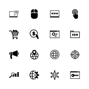 SEO - düz vektör simgeler