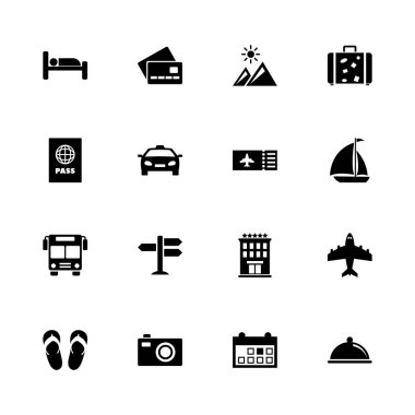 Seyahat - düz vektör simgeler