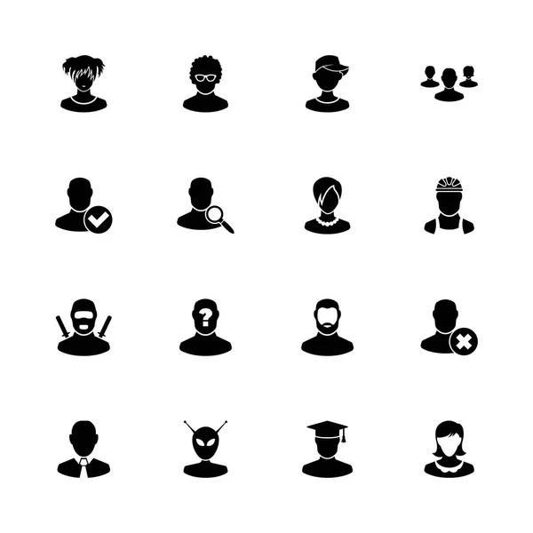 Users Avatar - Flat Vector Icons — Stock Vector