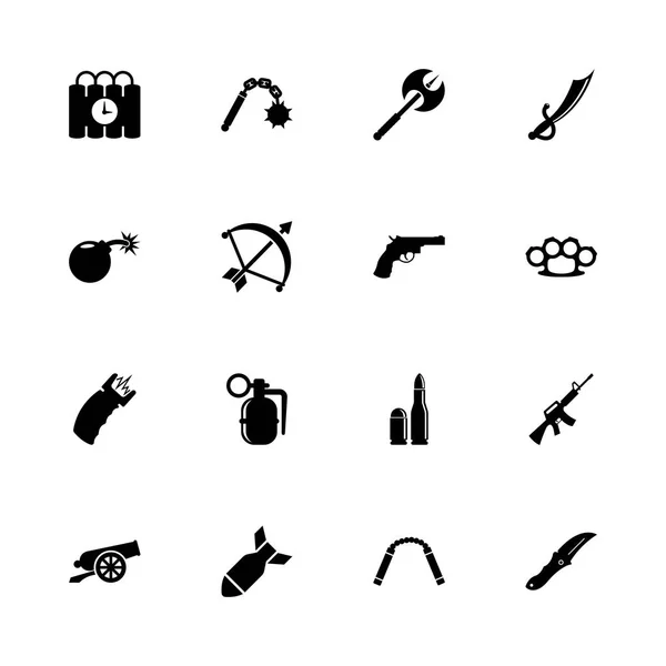 Оружие - плоские векторные иконки — стоковый вектор